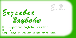 erzsebet maybohm business card